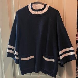JODIFL Navy and White Sweater